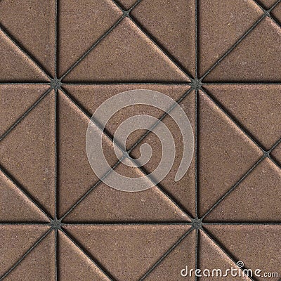 Brown Paving Slabs in the Form of Squares Stock Photo