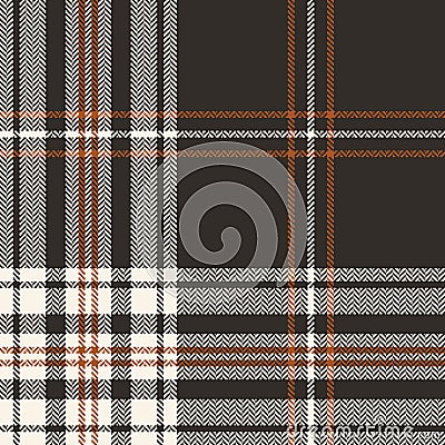Brown plaid pattern vector. Dark tartan check plaid for blanket, throw, duvet cover. Vector Illustration