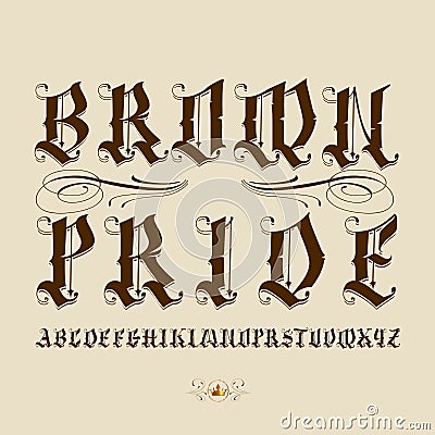Brown Pride Classic Vector Illustration