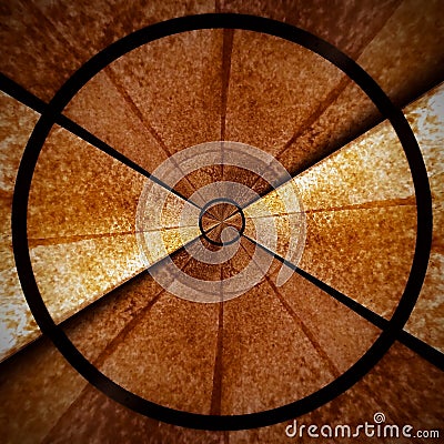 Brown Radial spiral abstract star pattern part 1 Stock Photo