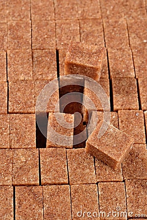 Brown refined sugar Stock Photo