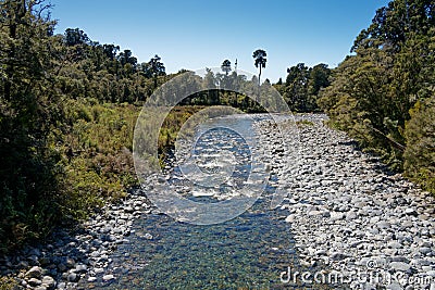 The Brown River at the start of the Heaphy Track Stock Photo