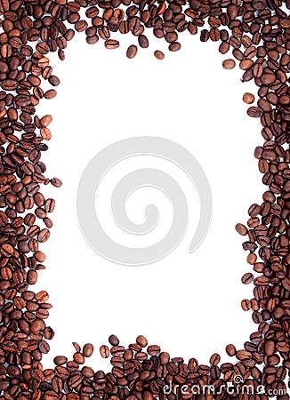 Brown roasted coffee beans Stock Photo