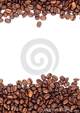 Brown roasted coffee beans Stock Photo