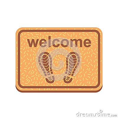 brown rug welcome Vector Illustration