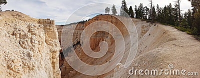 Brown Sand Rock Sculptures at Bryce Canyon National Park in Utah, USA. Stock Photo