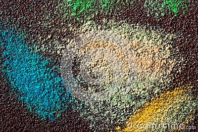 brown sandpaper texture with colored graphite stains Stock Photo