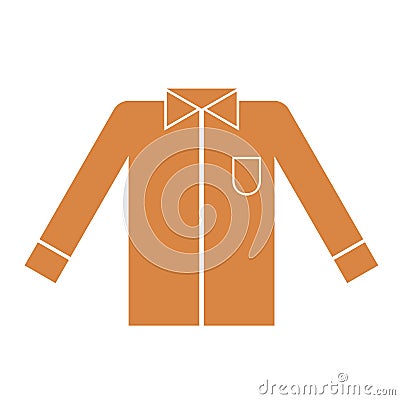 Brown shirt flat illustration Vector Illustration