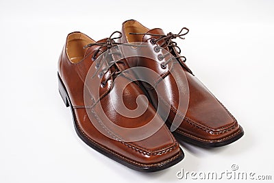 BROWN SHOES Stock Photo