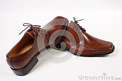 Brown shoes Stock Photo