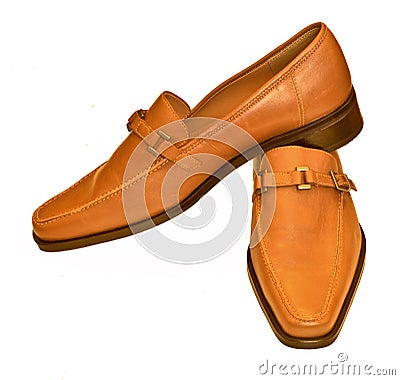 Brown shoes Stock Photo