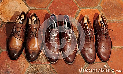 Brown shoes Stock Photo