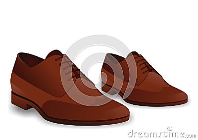 Brown shoes Vector Illustration