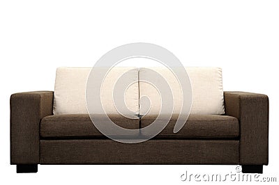 Brown sofa Stock Photo