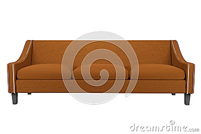 Brown Sofa and Chair fabric leather in white background for use in graphics, photo editing, sofas, various colors, red, black, Stock Photo