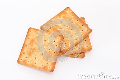 Brown square cracker Stock Photo