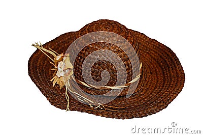 Brown Straw Hat Stock Photo