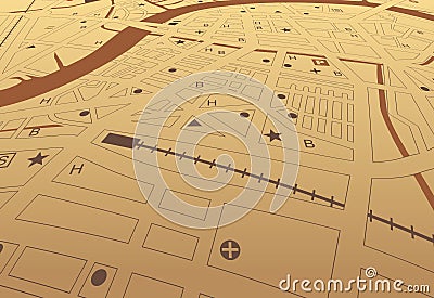 Brown streetmap Vector Illustration