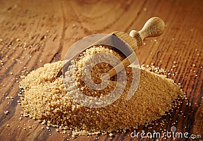 Brown sugar heap Stock Photo