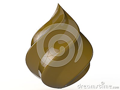 Brown sweet caramel 3D render Stock Photo