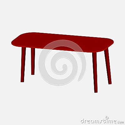 Brown table with white shine. View from above Cartoon Illustration