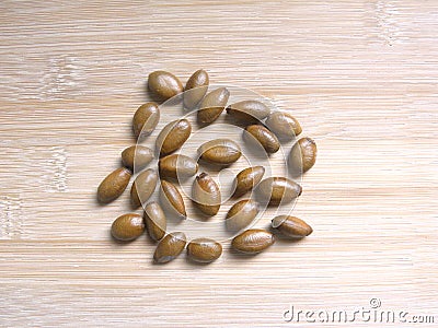Dried Soursop seeds Stock Photo