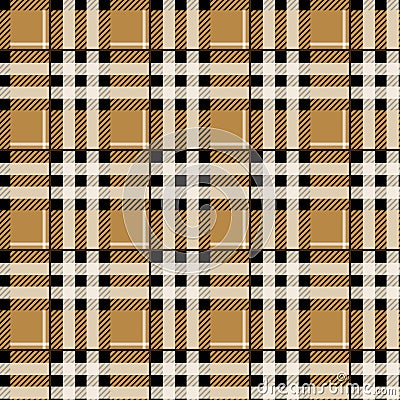 Brown Tartan seamless pattern, Vector illustration eps 10 Cartoon Illustration