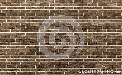 Brown toned brick wall with repeating pattern Stock Photo