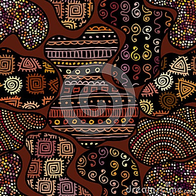 Brown tribal pattern Vector Illustration