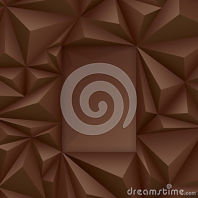 Brown vector geometric background. Vector Illustration