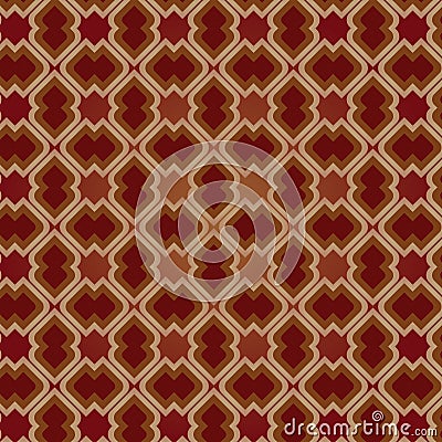 Brown Vintage Seamless Pattern Vector Illustration