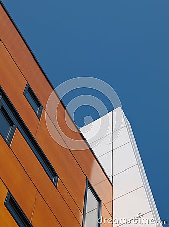 Brown and white facade Stock Photo