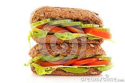 Brown wholemeal bread roll Stock Photo