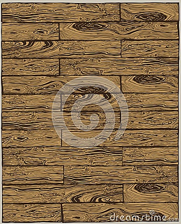 Brown wood texture.Wood parquet. Vector Illustration