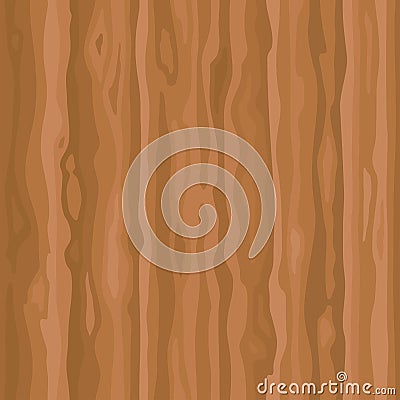 Brown wooden surface striped of fiber. Natural wenge wood texture seamless background. vector illustra Vector Illustration