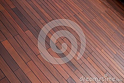 Brown wooden texture for background, exterior terrace of exotic wood ipe planks Stock Photo