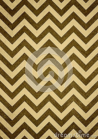 Brown yellow retro chevron zigzag pattern background Stock Photo