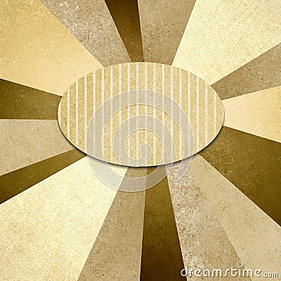 Brown yellow sunburst background radial design Stock Photo