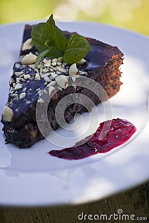 Browni cake Stock Photo