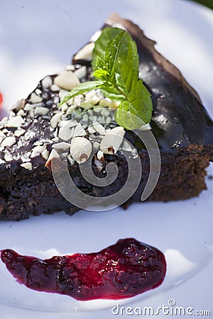 Browni cake Stock Photo