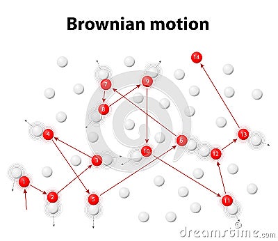 Brownian motion or pedesis Vector Illustration