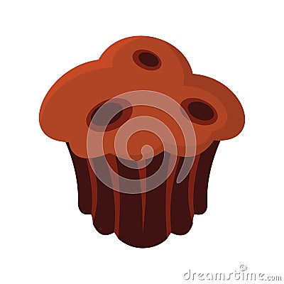 Brownie colorful bakery product icon Vector Illustration