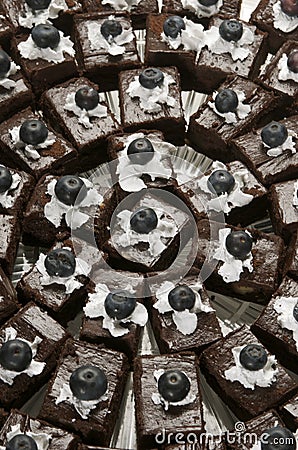 Brownie Party Food Tray Stock Photo