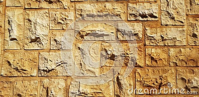 Brownish Stone Brick Pattern Stock Photo