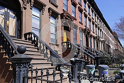 Brownstone Brooklyn, Park Slope row houses Stock Photo