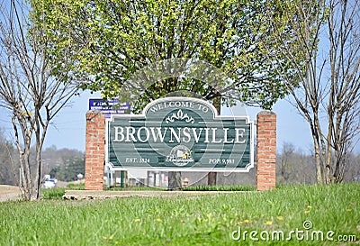 Brownsville, Tennessee of Haywood County Editorial Stock Photo