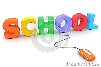 Browse the Colourful School - Orange Mouse Stock Photo