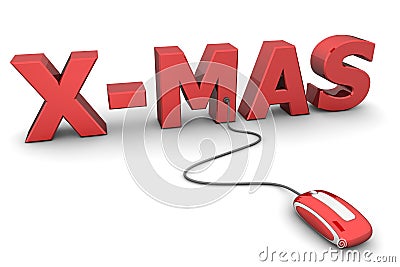 Browse Red X-Mas - Red Mouse Stock Photo