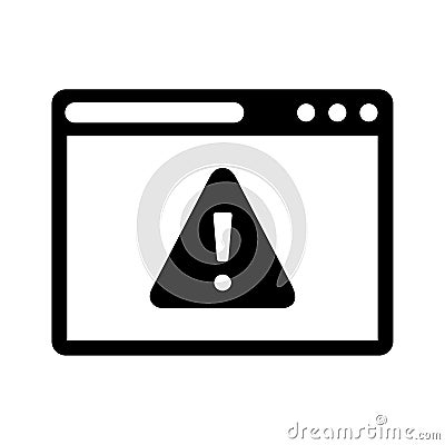 Browser, error, alert, page, broken connection icon Stock Photo