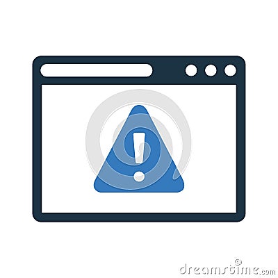 Browser, error, alert, page, broken connection icon Stock Photo